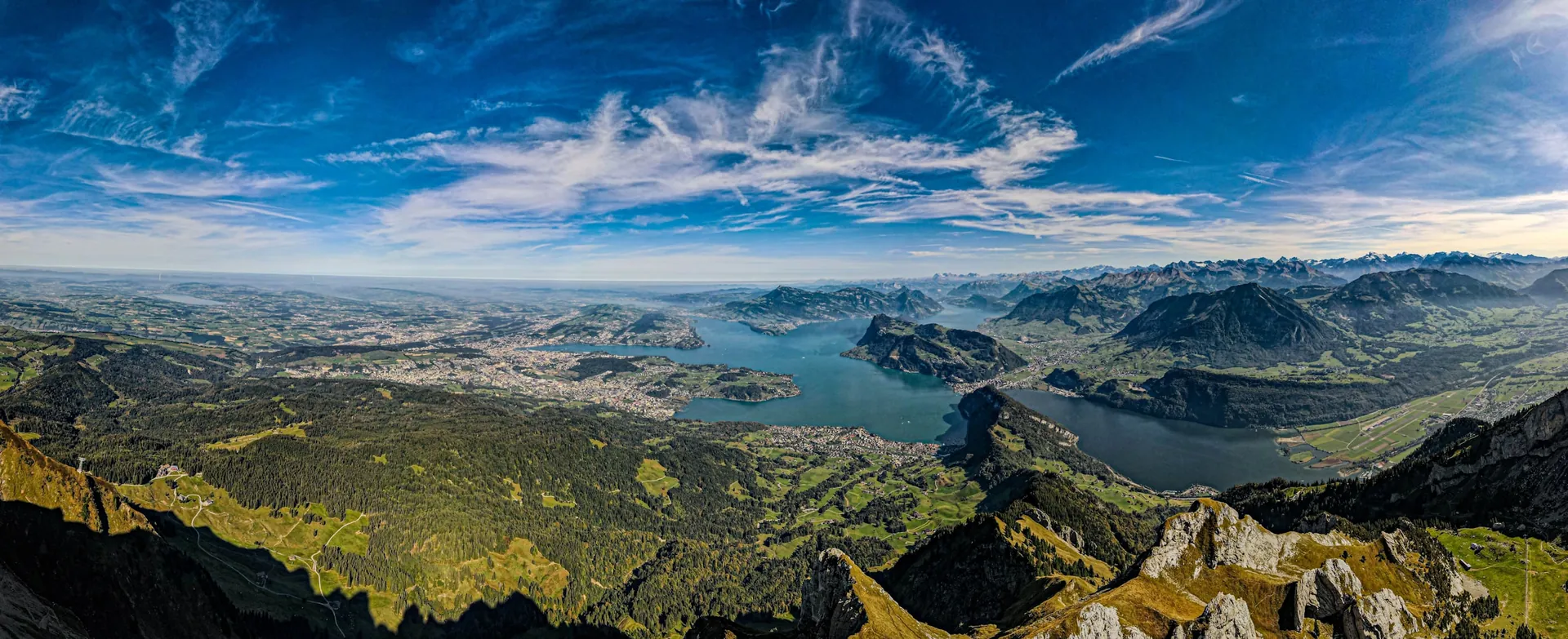 Pilatus above Central Switzerland in clear Alpine light